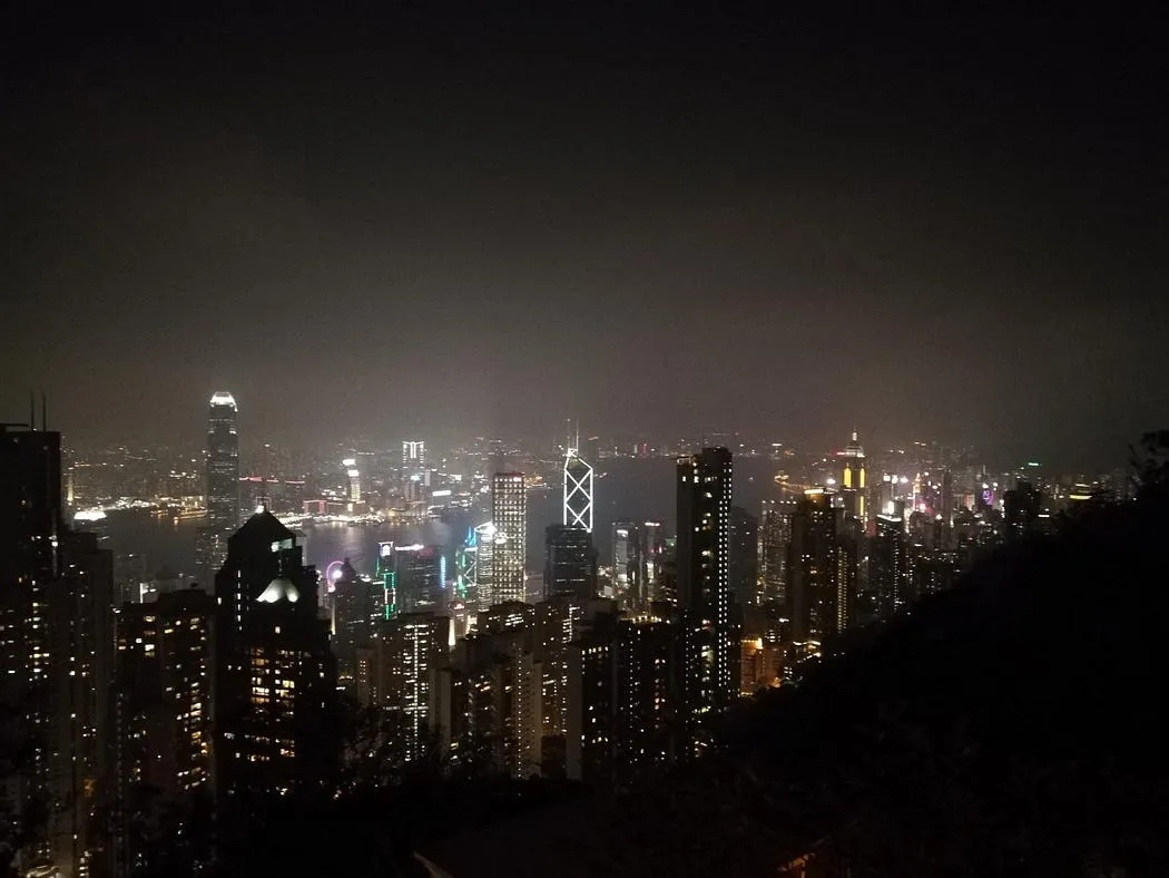 Hong Kong Victoria Peak overlooking Victoria Park